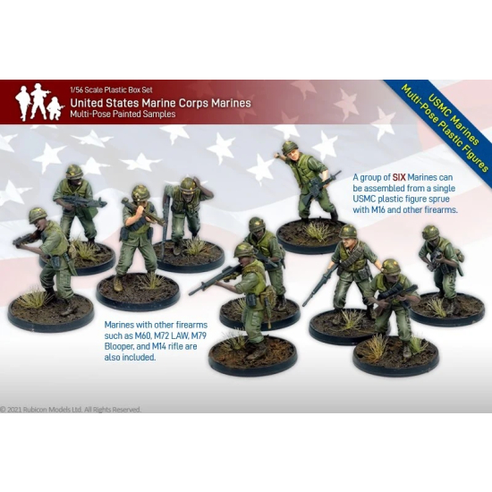 Rubicon Models 281002 USMC Marines – Wietnam 1:56